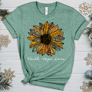 Faith Hope Love Sunflower V1 Tee