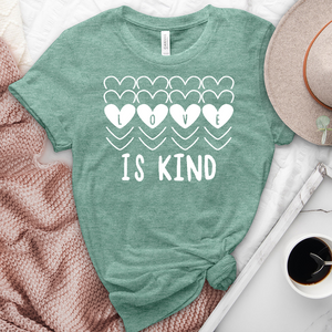 Love Is Kind Hearts Heathered Tee