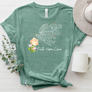 Faith Grace Favor Heathered Tee