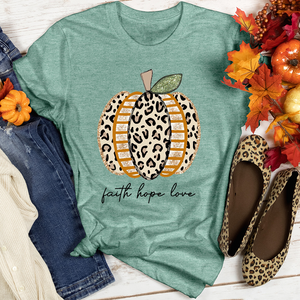 FHL Leopard Gold Pumpkin Heathered Tee