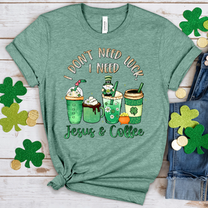 I Don't Need Luck Heathered Tee