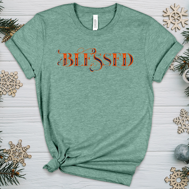 Blessed Lettering Heathered Tee
