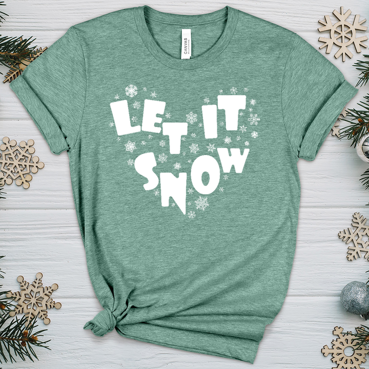 Let It Snow Heathered Tee