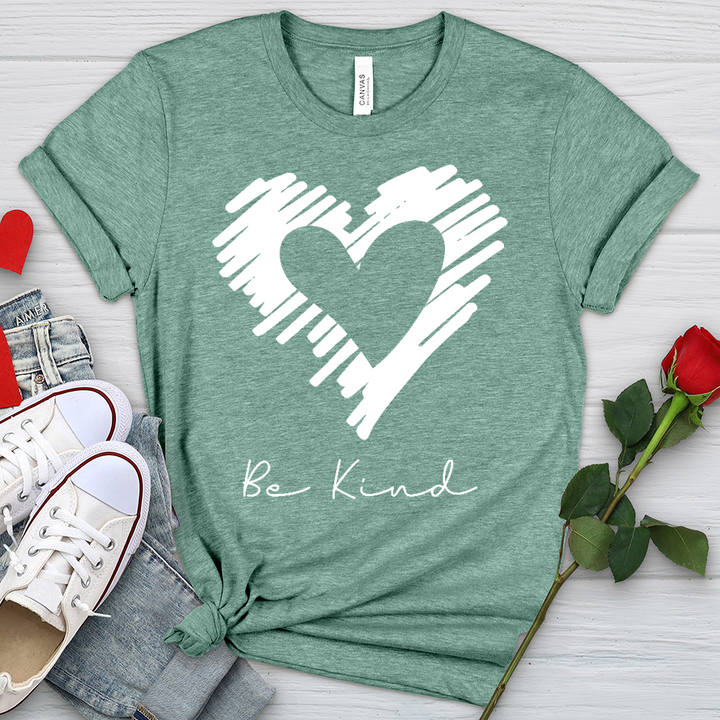 Be Kind Silhouette Heathered Tee