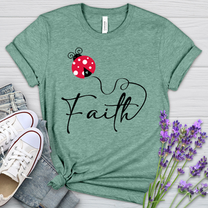 Faith Ladybug Heathered Tee