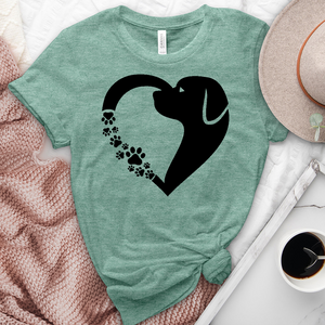 I Heart Dog Tee Heathered Tee