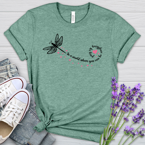 Be Kind Dragonfly Heathered Tee