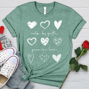 Walk By Faith Grow In Love Heathered Tee