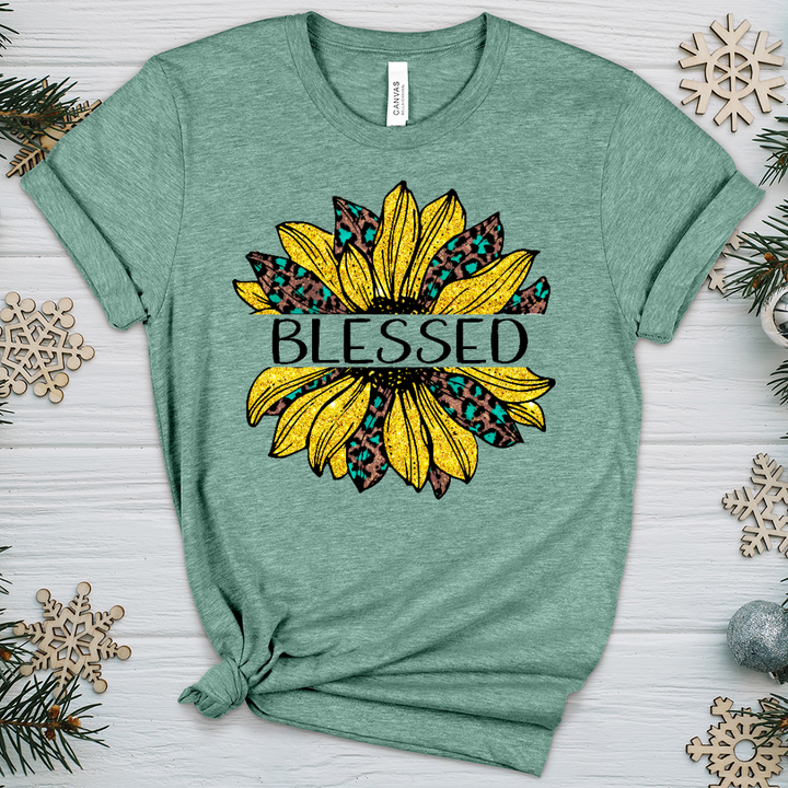 Blessed Sunflower V4 Heathered Tee