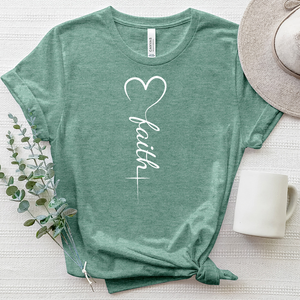 Faith Heart Heathered Tee