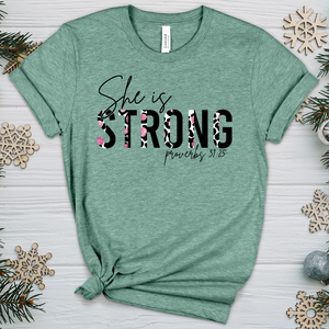 She is Strong 08 Heathered Tee