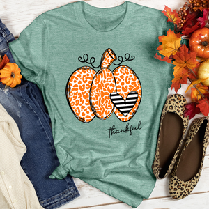 Thankful Orange Pumpkin Heathered Tee