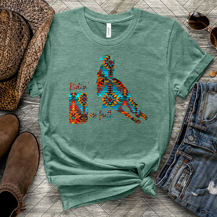 Ridin' On Faith Heathered Tee