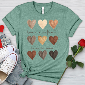 Watercolor Hearts Heathered Tee