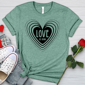 Love Is Kind Heart Heathered Tee