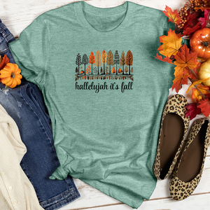 Enchanted Woodland Fall Icons Heathered Tee