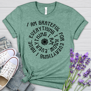 I Am Grateful Heathered Tee