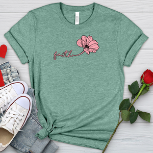 Faith Pink Rose Petal Heathered Tee