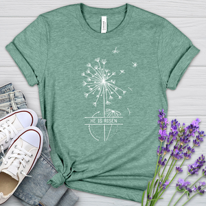 He Is Risen Dandelion Heathered Tee