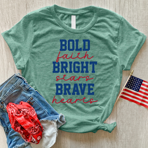 Bold Faith Bright Stars Heathered Tee