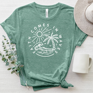 Faith Comes in Waves Heathered Tee