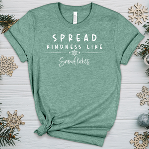 Snowflake Kindness Heathered Tee