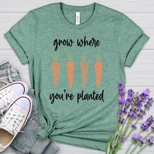 Grow Where You're Planted Carrots Heathered Tee