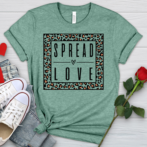 Spread Love Leopard Outline Heathered Tee