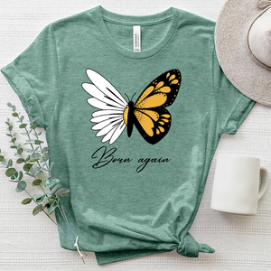 Butterflies and Daisy positive Heathered Tee