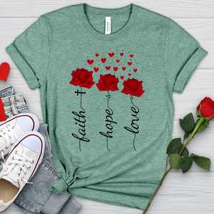 Loved Floating Hearts Heathered Tee