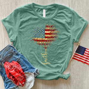 Faith Heart Fireworks Tee