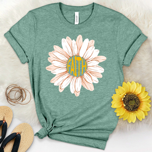 Summer Faith Flower Heathered Tee