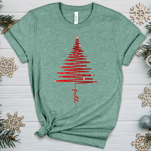 Red Shining Faith Tree Heathered Tee