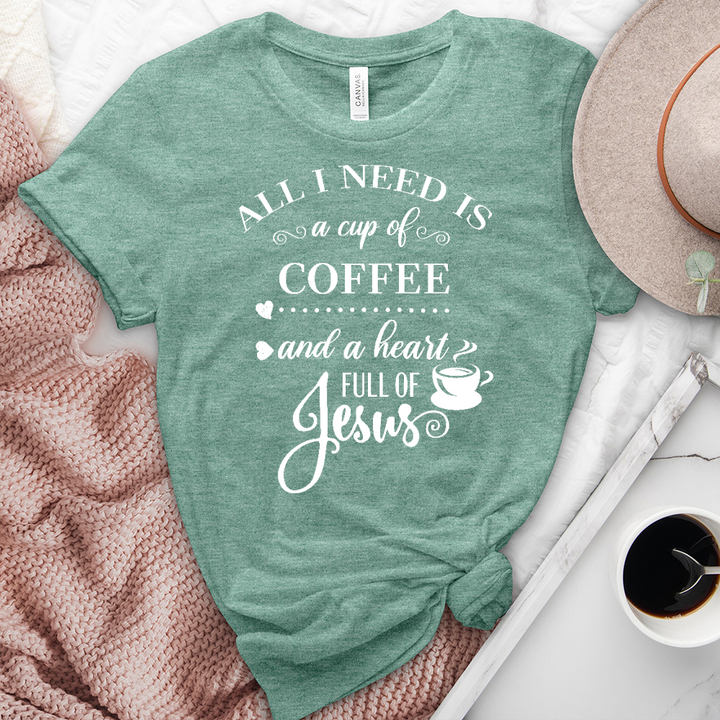 Heart Full Of Jesus Heathered Tee