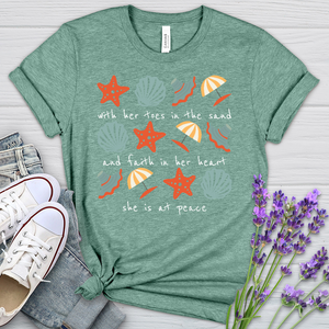 She Is at Peace Beach Heathered Tee