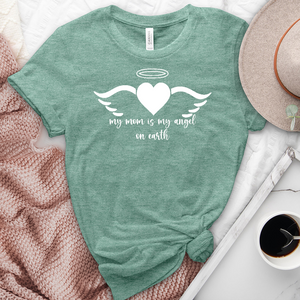 My Mom Is My Angel Heathered Tee