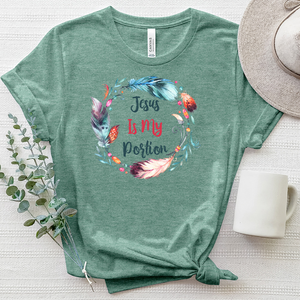 Jesus Is My Portion Heathered Tee