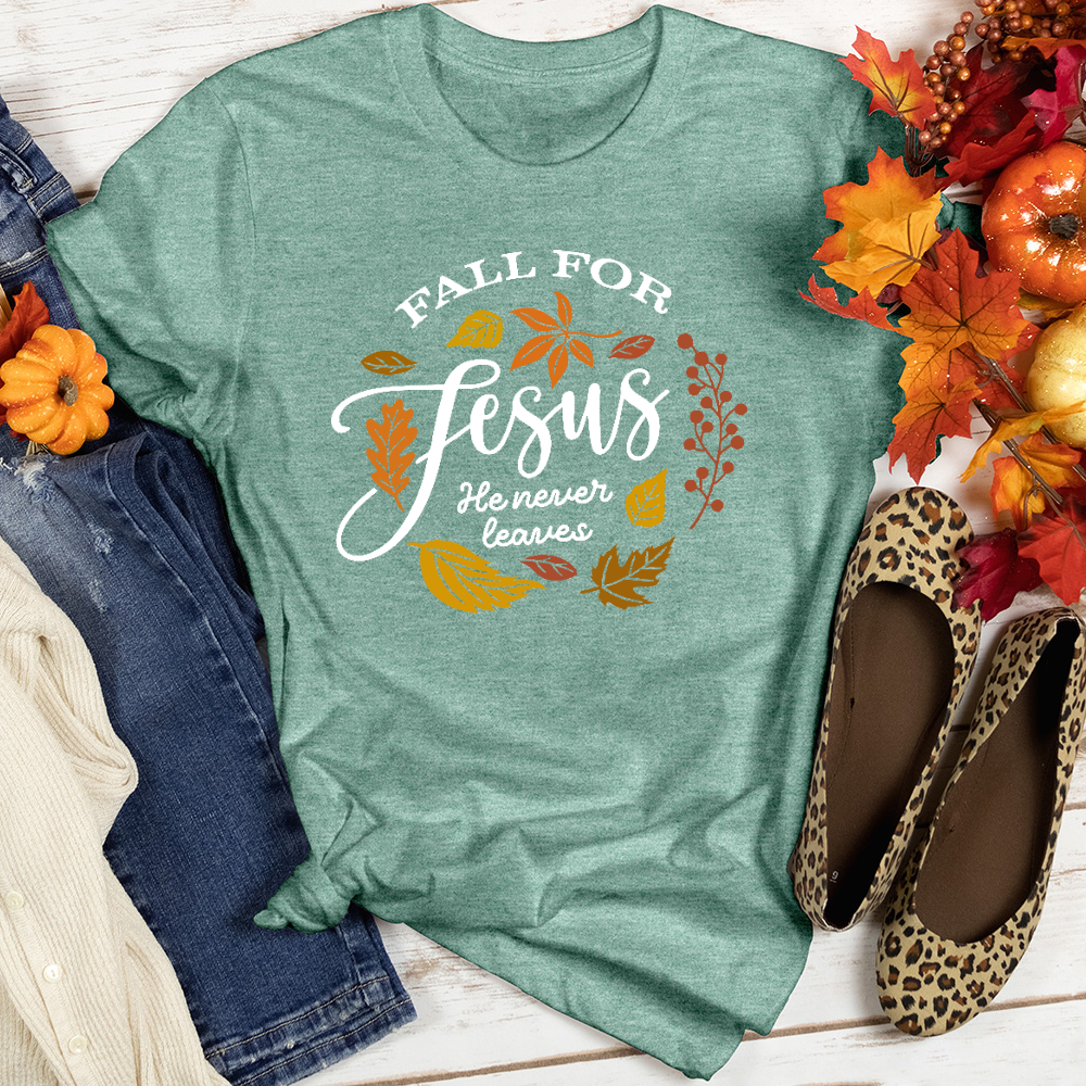 Fall For Jesus Heathered Tee