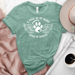 Paw Print Angel Heathered Tee