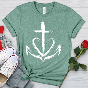 Faith Is The Anchor Heathered Tee