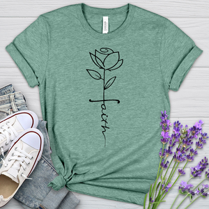 Faith Flower Stem Heathered Tee