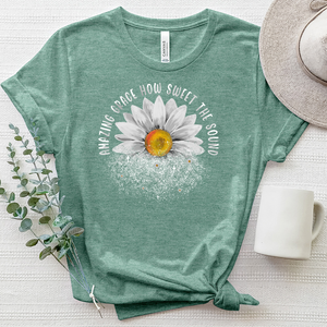 Amazing Grace Sunflower Heathered Tee