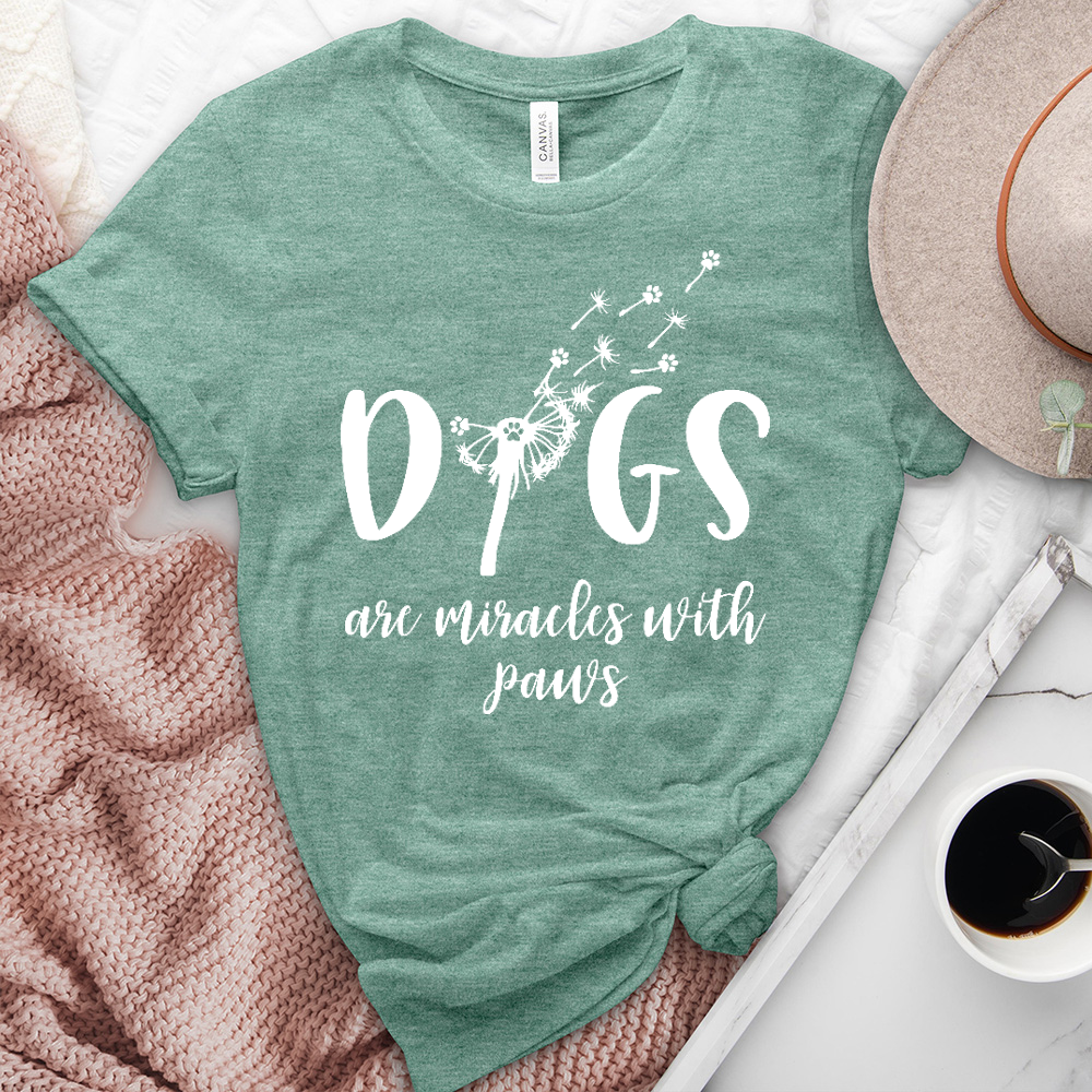 Dogs Are Miracles Heathered Tee
