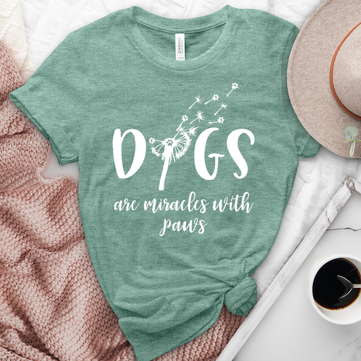 Dogs Are Miracles Heathered Tee