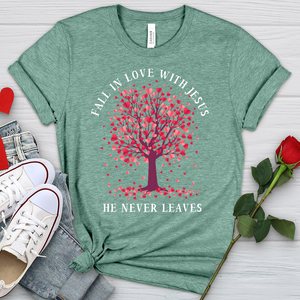 Fall In Love With Jesus Heathered Tee