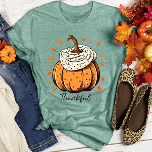 Vintage Pumpkin Coziness Heathered Tee