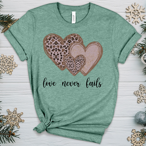 Love Never Fails V5 Heathered Tee