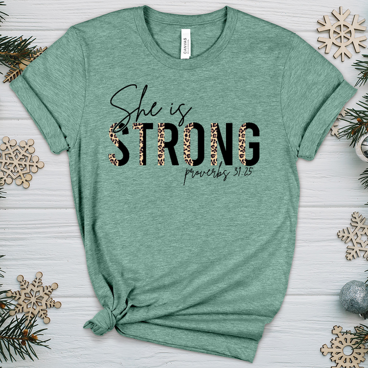 She is Strong Heathered Tee