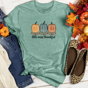 Vintage Pumpkin Stripe Trio Heathered Tee