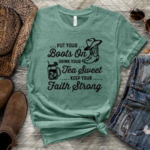 Boots Tea & Faith Heathered Tee